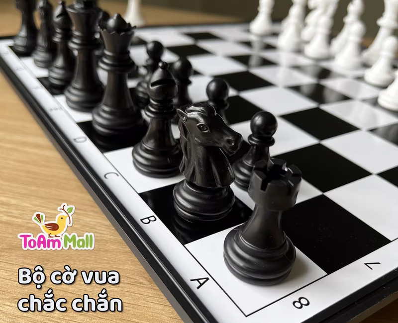 Bộ cờ vua nam châm màu đen trắng