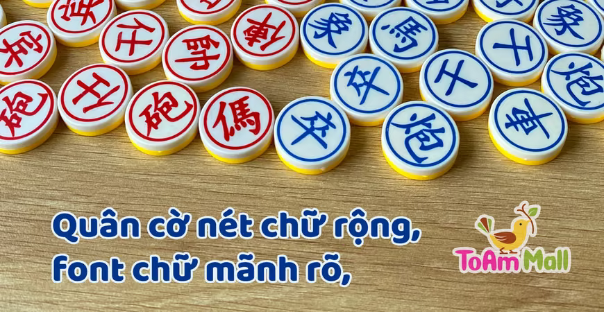 Quân cờ tướng có font chữ rõ nét