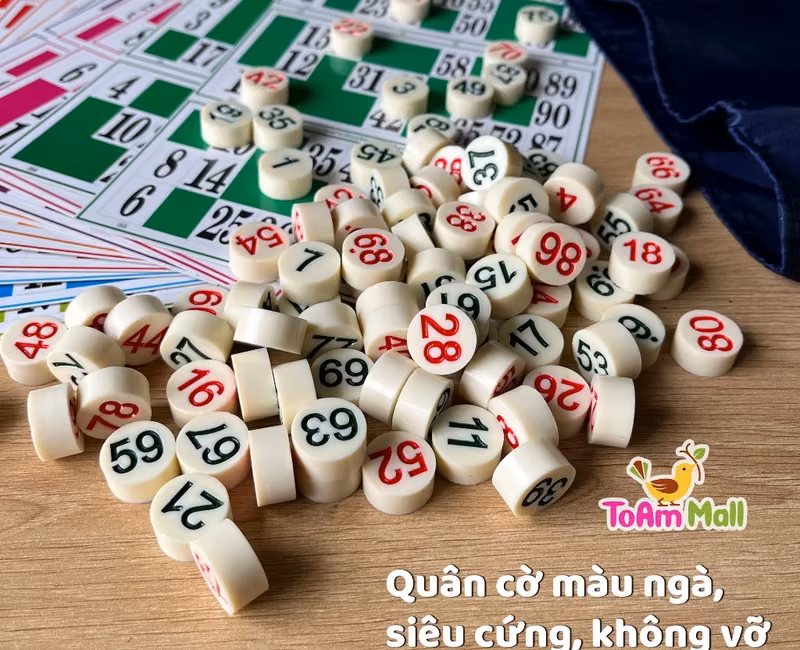 Bộ cờ lô tô trắng ngà siêu cứng